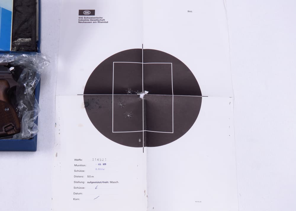 VERY RARE 1978 Swiss Sig P210-5 HEAVY FRAME TARGET New In Box #Match Test T-img-3