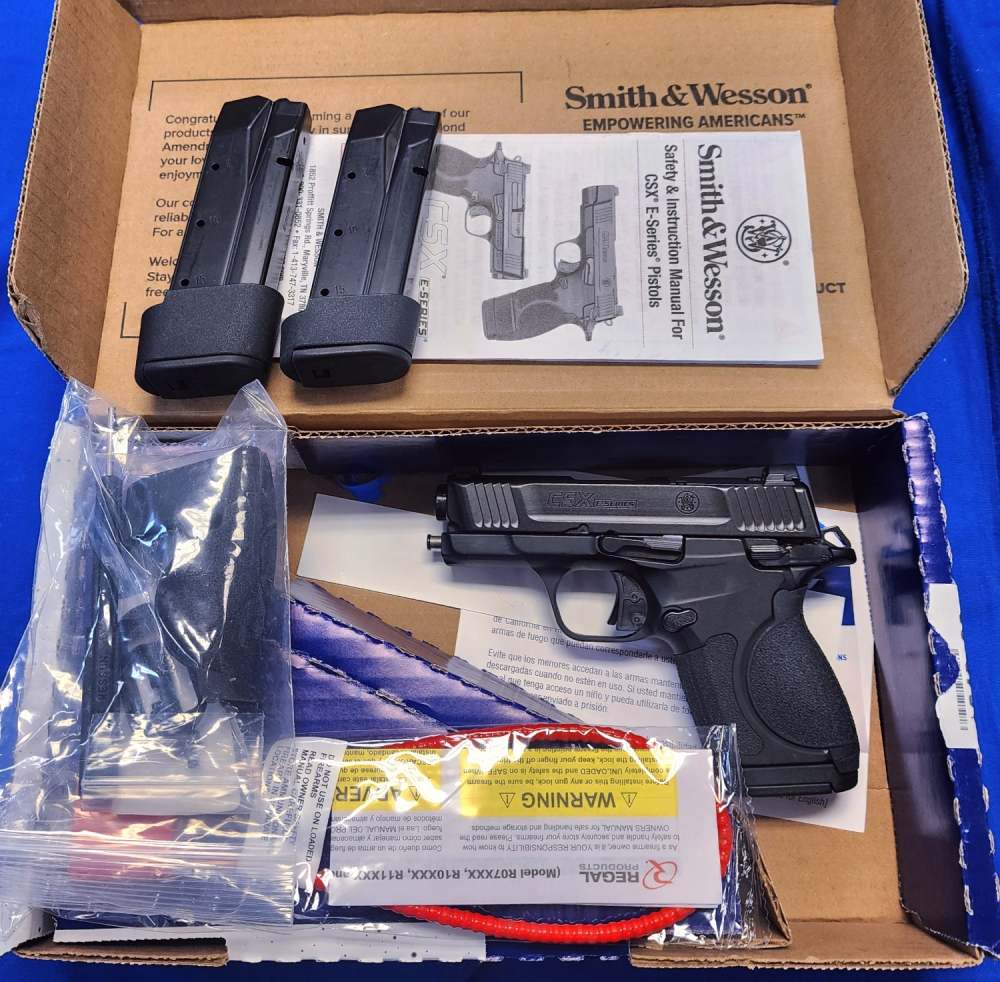 SMITH & WESSON CSX E-SERIES 9MM 3.1" IN BOX W/ 3 MAGS - EXCELLENT-img-0