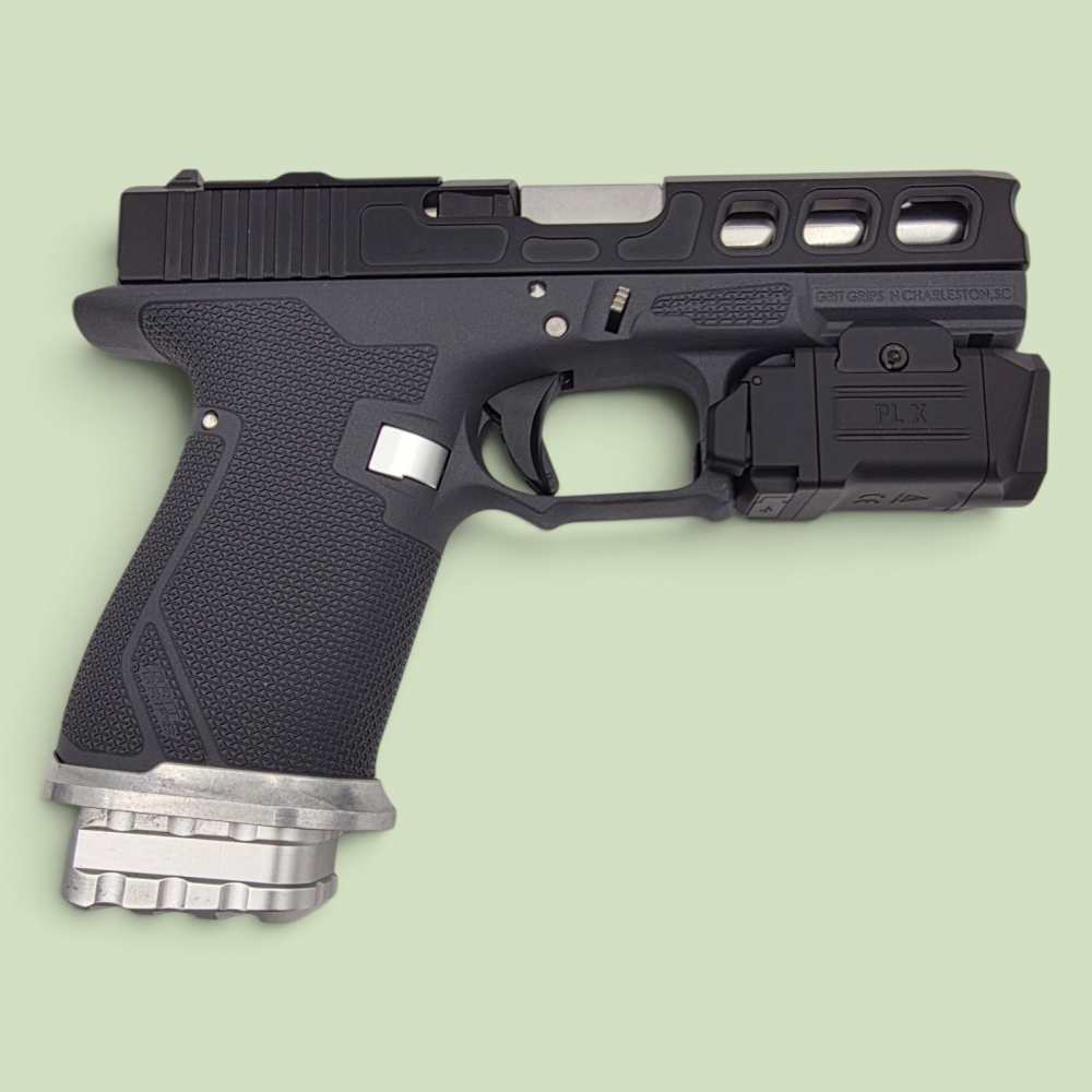 Custom G19 Grit Grips Gen3 clone 9mm optic ready with tac light-img-0