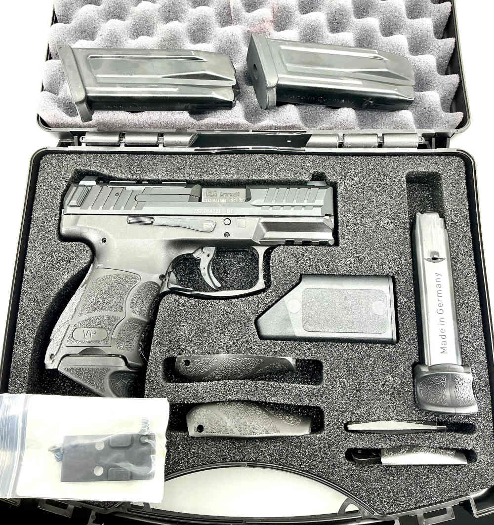 HK VP9SK 9mm pistol w/ Acro plate, case, 4 (10rd) mags-img-4