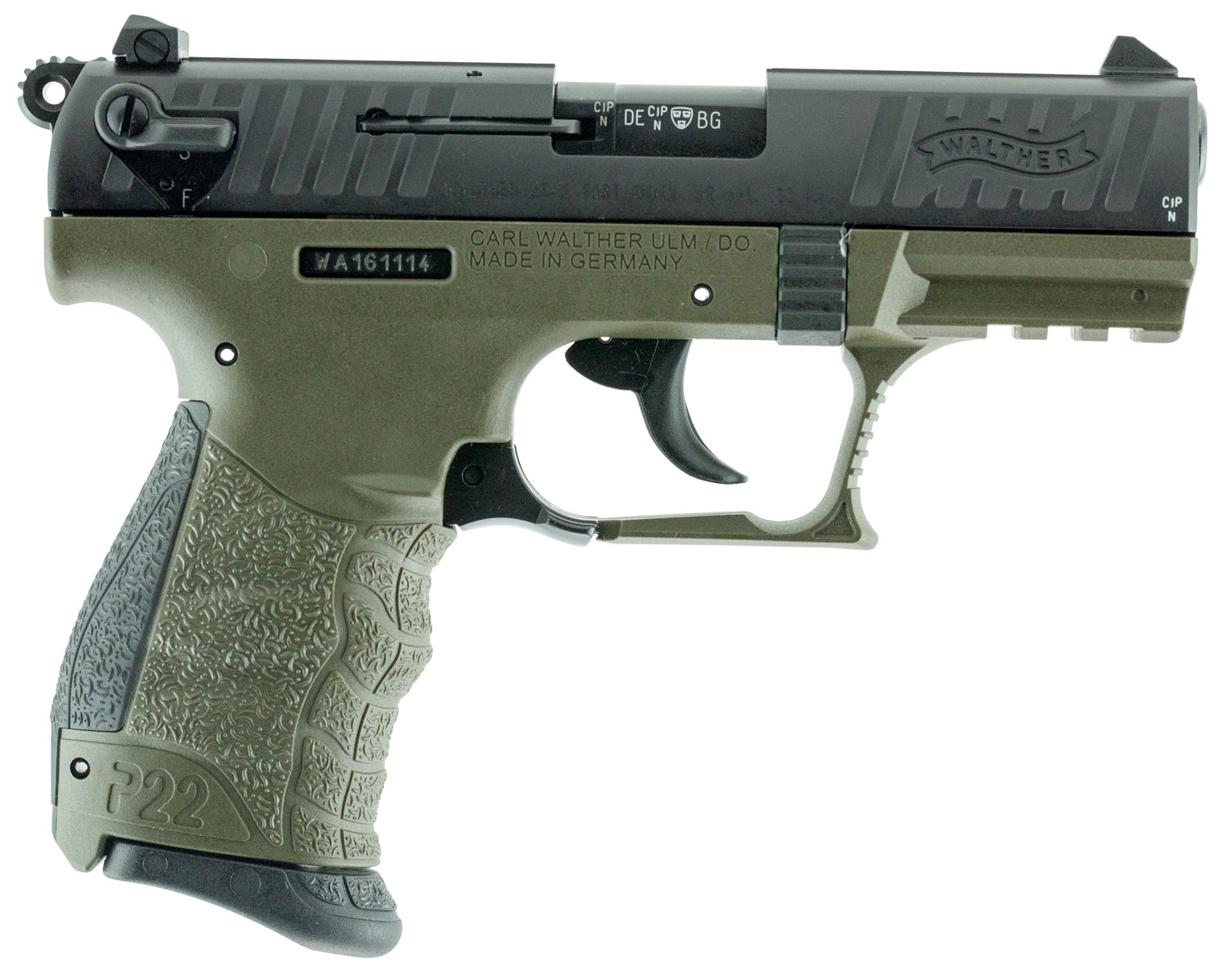 Walther P22 Military, 22LR, 3.42 Barrel, 10+1 Capacity, Picatinny Rail, Int-img-0