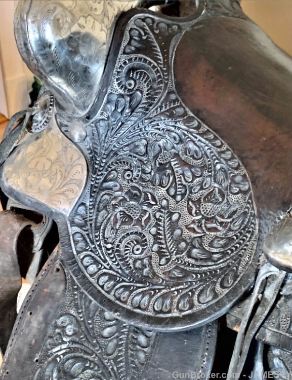 COWBOY TOM MIX STERLING SILVER MOVIE SADDLE.-img-5