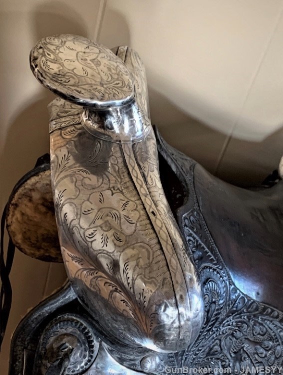 COWBOY TOM MIX STERLING SILVER MOVIE SADDLE.-img-7