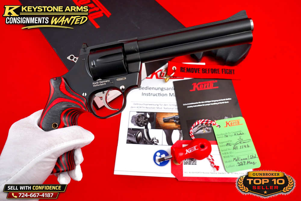 Awesome & Desired Korth National Standard 6" .357 Magnum w/ Original Box-img-12