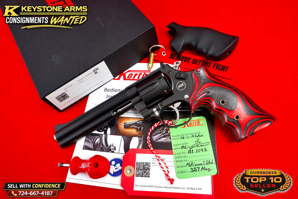 Awesome & Desired Korth National Standard 6" .357 Magnum w/ Original Box-img-0