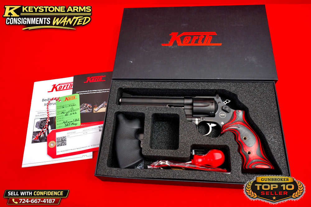 Awesome & Desired Korth National Standard 6" .357 Magnum w/ Original Box-img-4