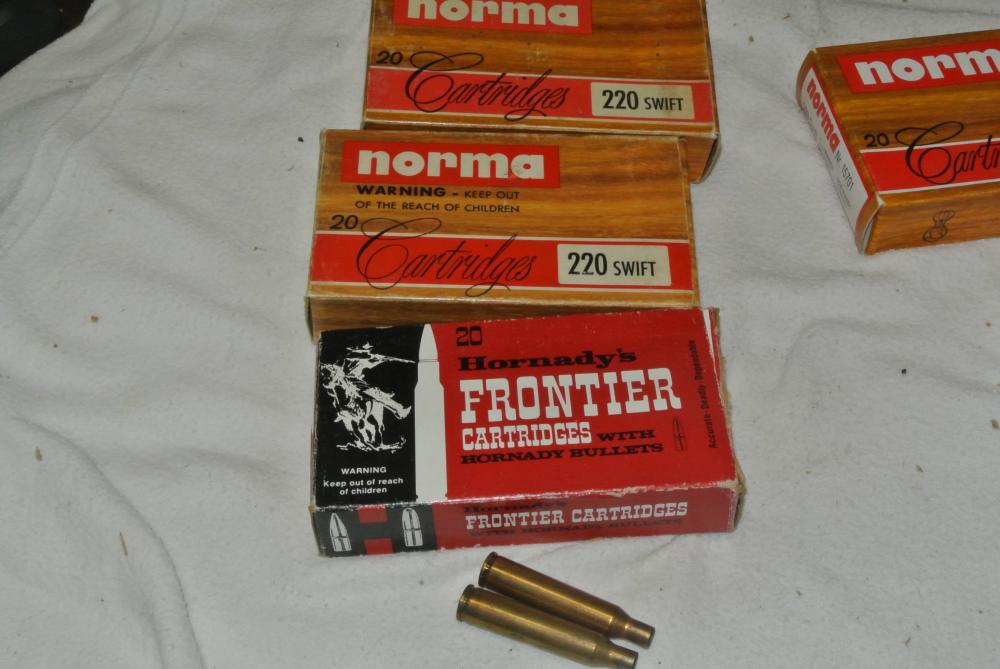 Large Lot of Norma and Winchester 220 Swift Ammo and Brass -img-1
