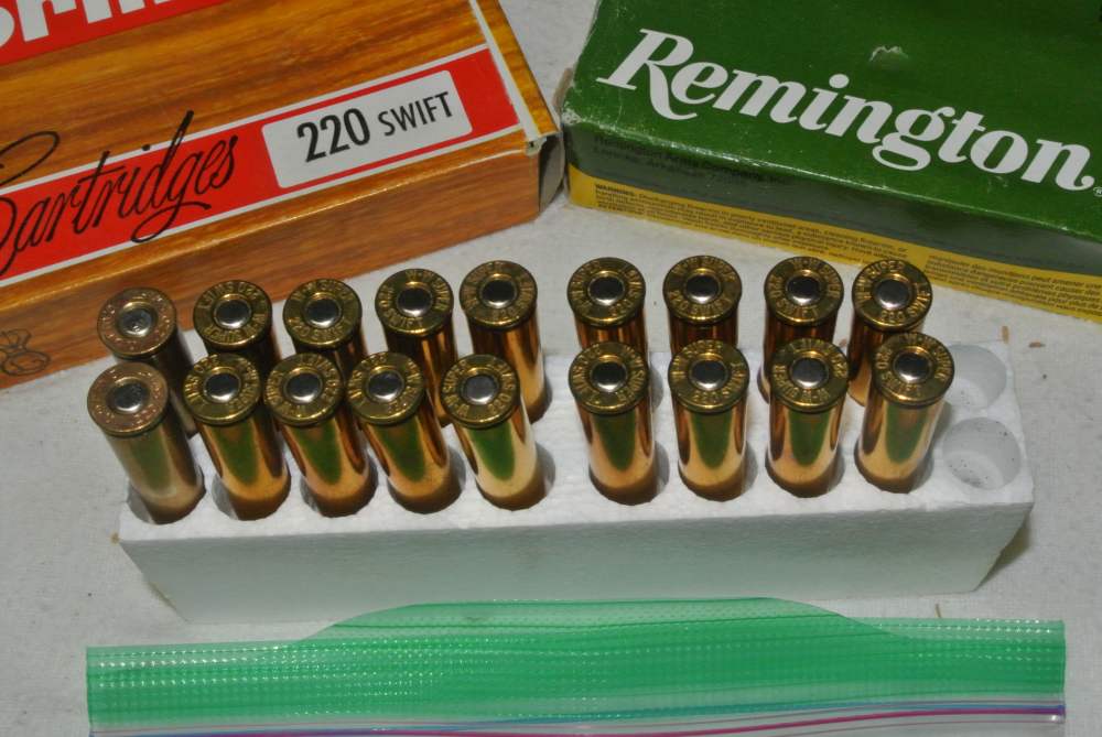 Large Lot of Norma and Winchester 220 Swift Ammo and Brass -img-4