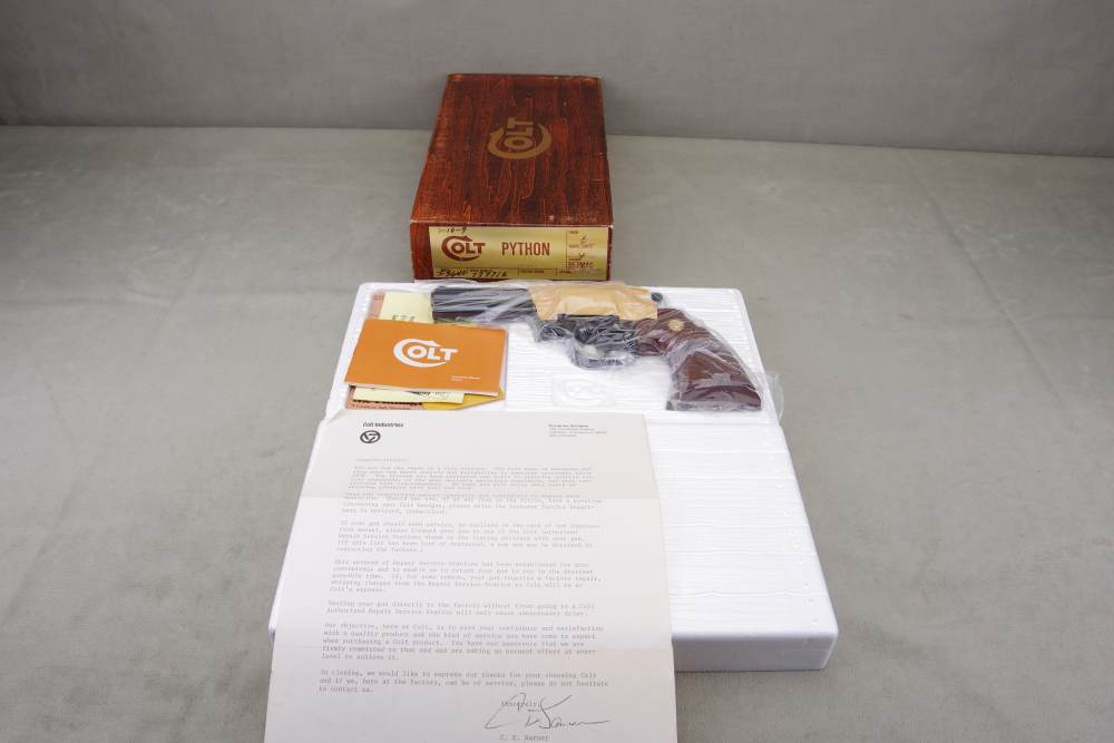 Exceptional 1977 Colt Python 4'' & 6'' Pair 357 Mag Blue Consecutive #s NIB-img-48