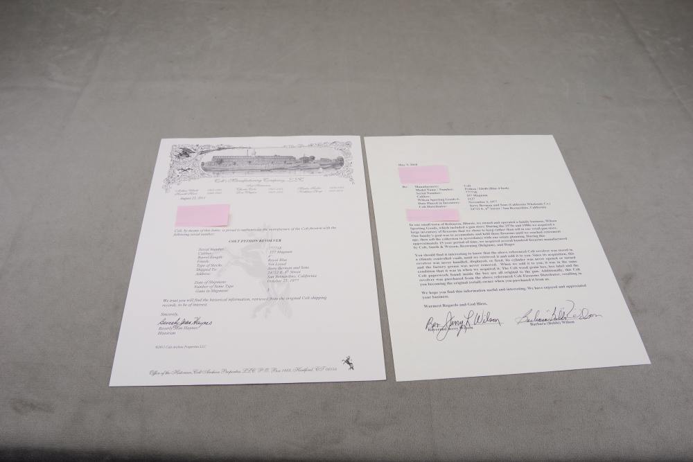 Exceptional 1977 Colt Python 4'' & 6'' Pair 357 Mag Blue Consecutive #s NIB-img-40