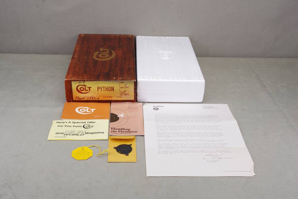 Exceptional 1977 Colt Python 4'' & 6'' Pair 357 Mag Blue Consecutive #s NIB-img-49