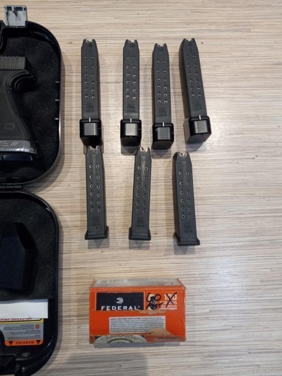GLOCK 35 GEN 4 40 S&W PISTOL WITH MANY UPGRADES, AMMO & MAGAZINES-img-3