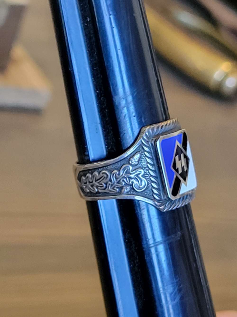 Excellent Copy SS Officer's Ring Shilling & Pendant-img-6