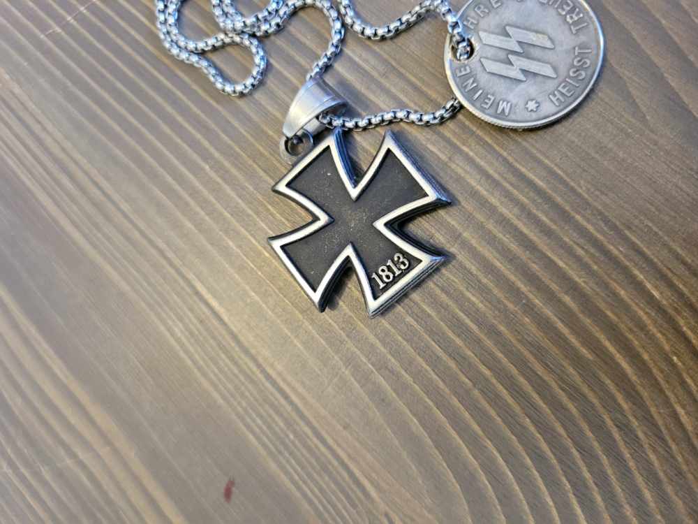 Excellent Copy SS Officer's Ring Shilling & Pendant-img-1
