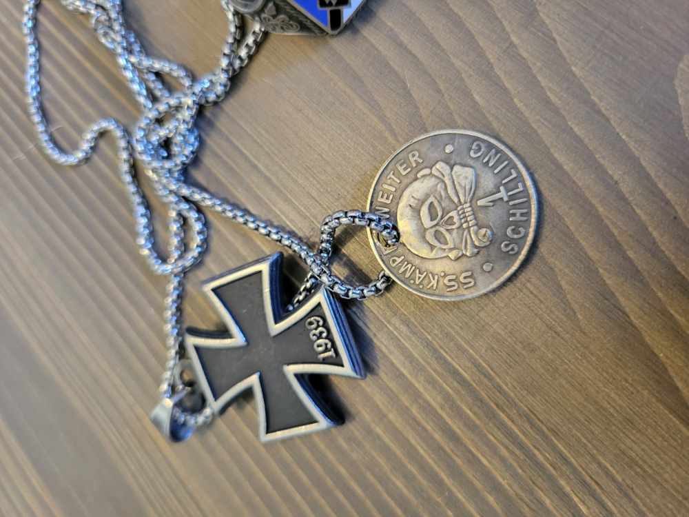 Excellent Copy SS Officer's Ring Shilling & Pendant-img-2