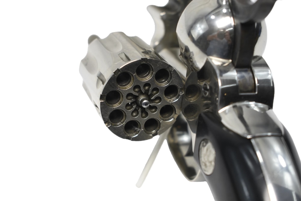 HIGH STANDARD Double Nine W101 9 shot revolver Nickle finish 5.5in MFG 1958-img-17