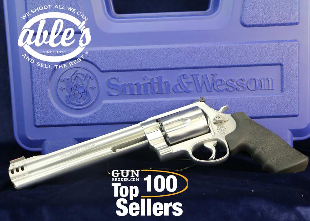 Smith & Wesson 500 Revolver 163501, 500 S&W, 8.38", HiViz Sights, NIB-img-0