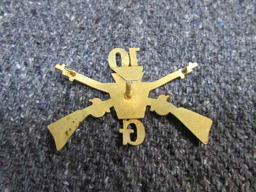 3 VINTAGE U.S. INFANTRY CAP BADGES, PENNSYLVANIA NATIONAL GUARD, ASSORTED-img-4