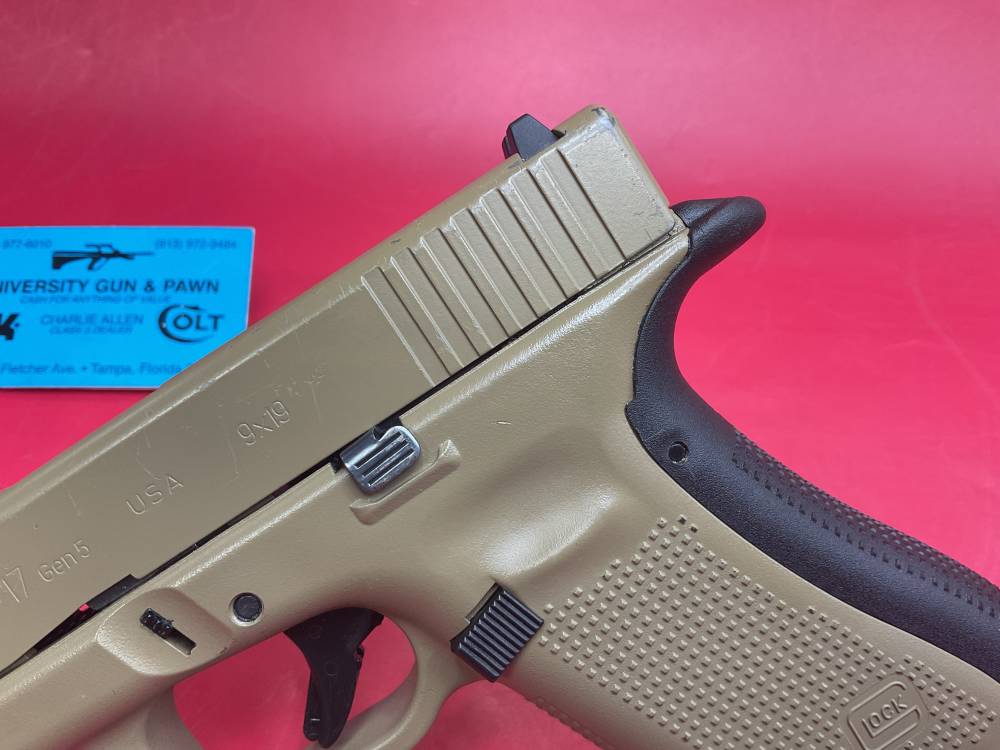 Glock 17 GEN5 9mm 4.5” - FDE - G17 Gen 5 Tan-img-3