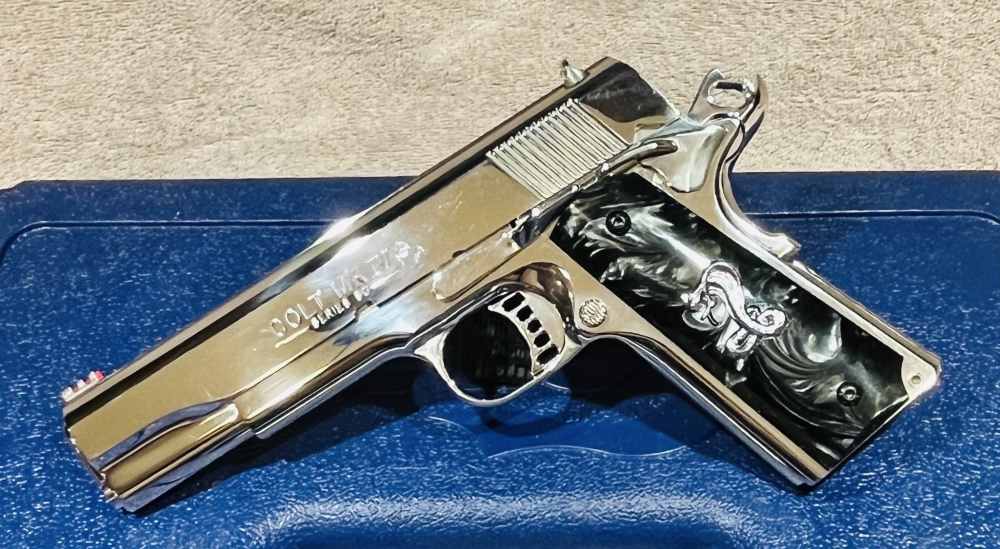 Colt 1911 Series 80 .45 Government Model Breathtaking Bright SS-img-0