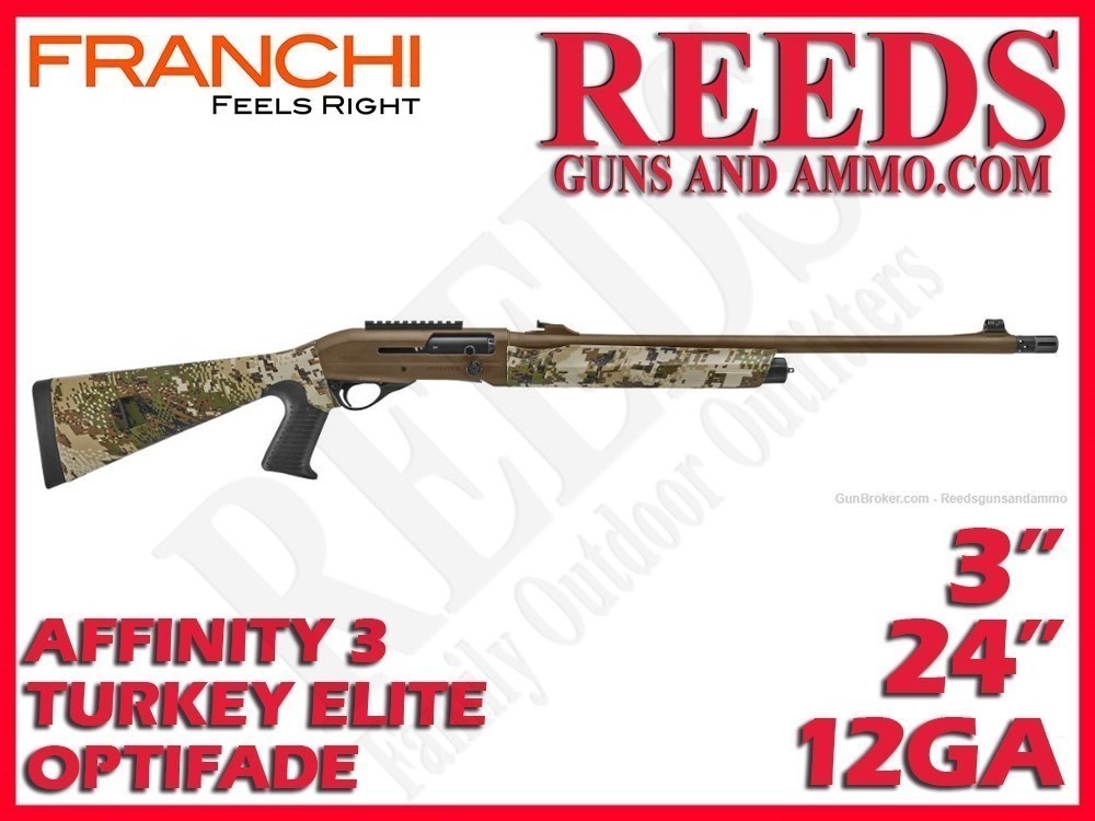Franchi Affinity 3 Turkey Elite Subalpine Pistol Grip 12 Ga 3in 24in 41340-img-0