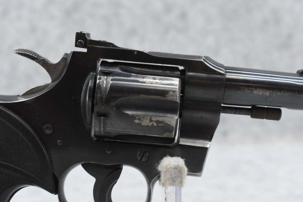 Colt Model 357 .357 Magnum 4" Revolver Adj Sights Pachmayr Grips Circa 1960-img-2