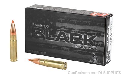 HORNADY, BLACK, 300 AAC BLACKOUT, 110 GRAIN, V-MAX, 20 ROUND BOX-img-0