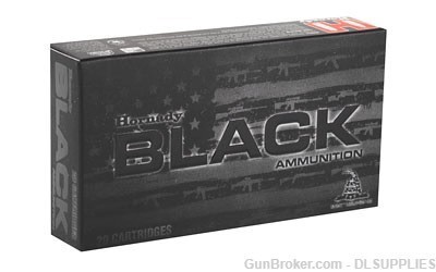 HORNADY, BLACK, 300 AAC BLACKOUT, 110 GRAIN, V-MAX, 20 ROUND BOX-img-1