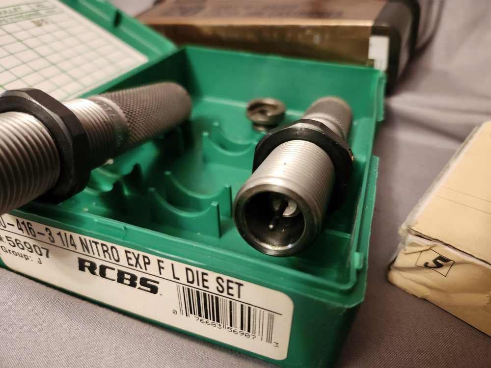 RCBS 500/416 NE dies, and bullets.  Like new! NR!-img-3