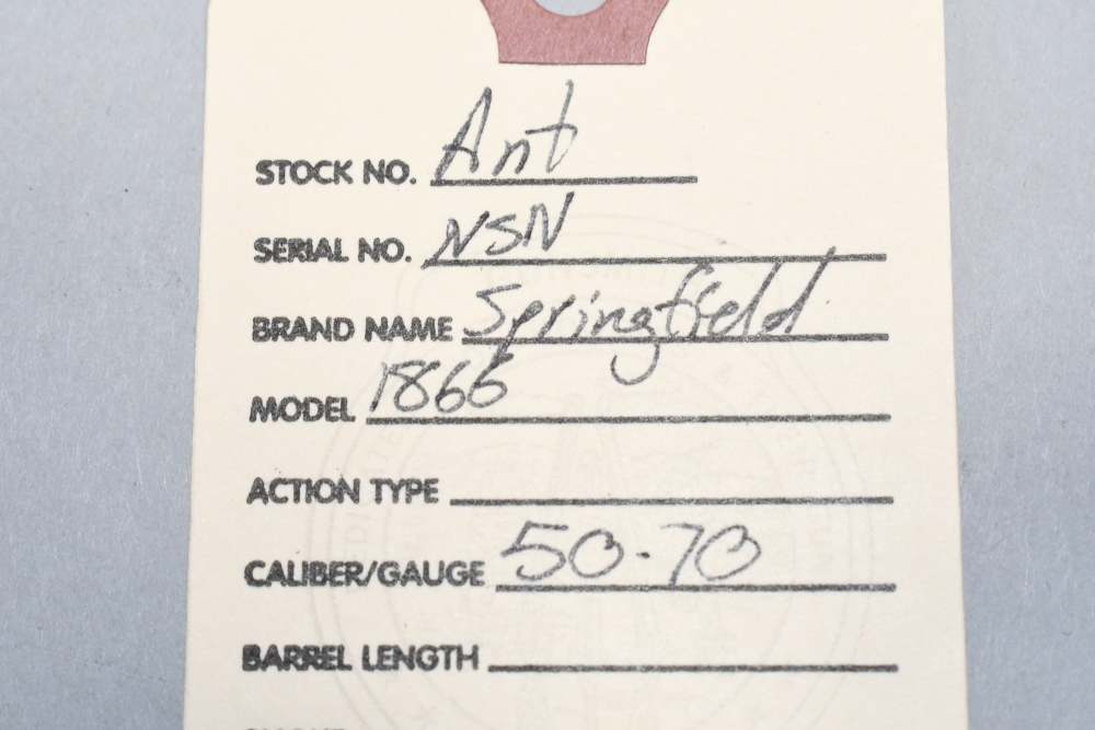 US Springfield 1866 Allin Conversion Trapdoor Rifle 50-70 Govt Cadet STYLE-img-1