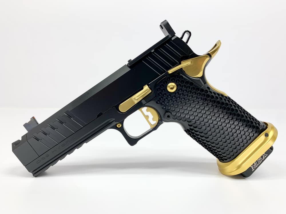 MPA DS9-TC HYBRID 4.6" COMP 9MM PISTOL BLACK & GOLD (DS9HYB-TC)-img-1