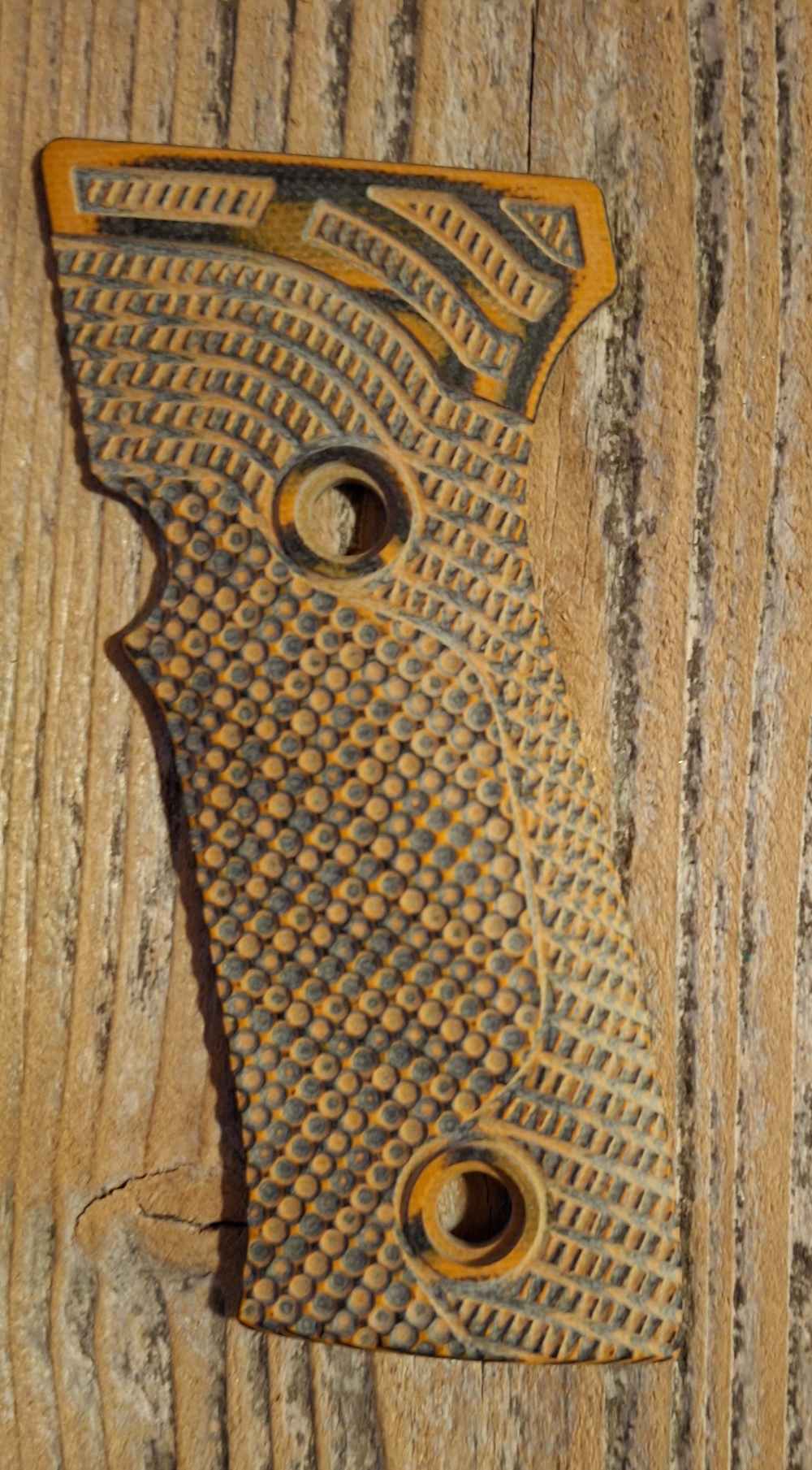 LOC Veloce Orange Black Palm Swell Grip Set Sig Sauer P320 AXG SXG-img-1