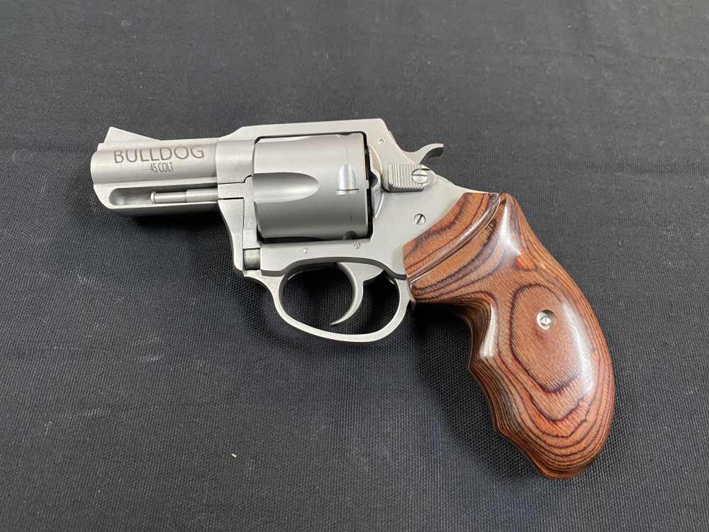 Charter arms BULLDOG 45 COLT WOOD GRIPS LH HOLSTER-img-0