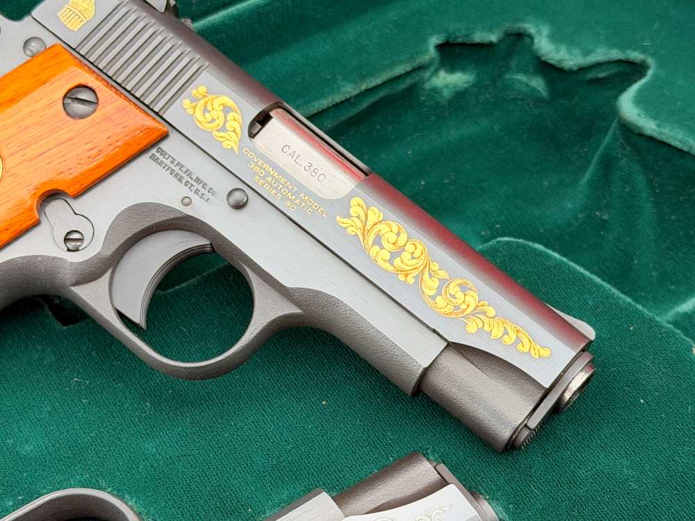 1983 Colt Custom Shop .380 MK IV Series 80 Matched Set Gold & Silver - NOS-img-15