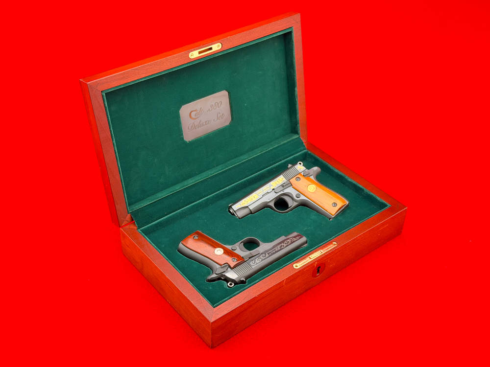 1983 Colt Custom Shop .380 MK IV Series 80 Matched Set Gold & Silver - NOS-img-57
