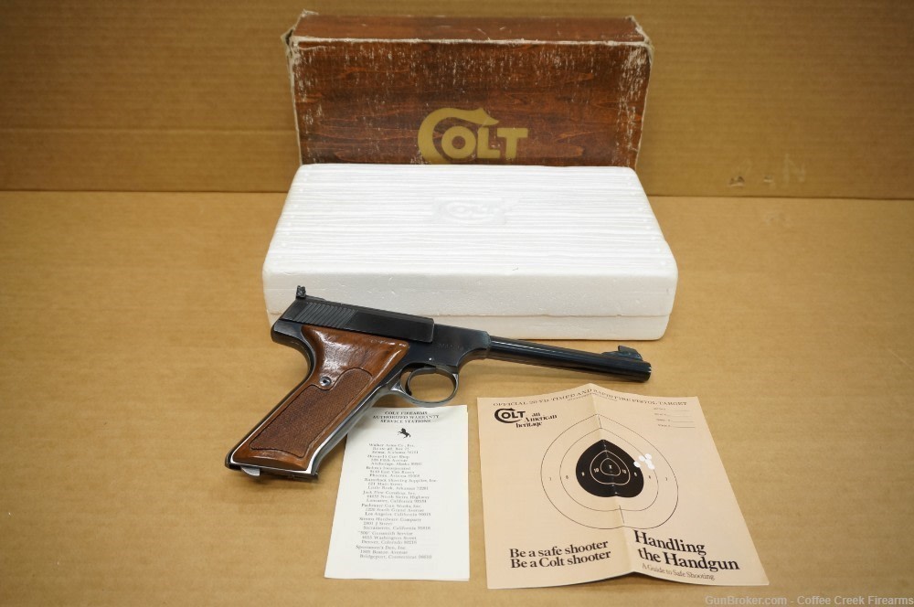 NOS Colt Woodsman .22 LR Pistol Box & Paperwork NICE ! Semi Automatic-img-0