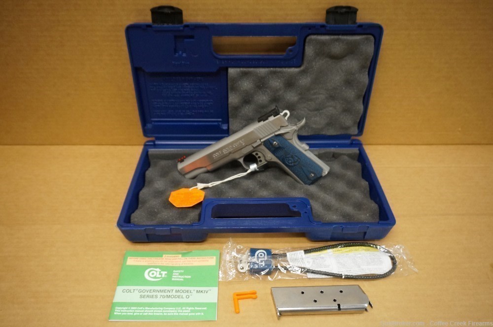 Colt Gold Cup Trophy Lite .45 ACP 5" Barrel Stainless Pistol Adj Sights-img-0