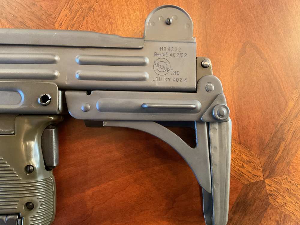 Like NEW. TRANSFERABLE Group Industries Uzi Model HR4332. Form 3 Efile-img-1