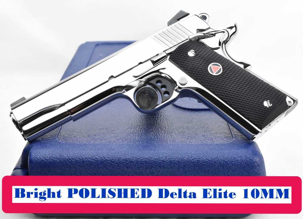  BRIGHT STAINLESS Colt Delta Elite 10mm Brand New in Factory Case-img-0