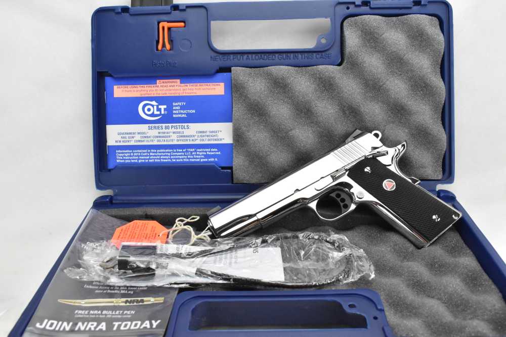  BRIGHT STAINLESS Colt Delta Elite 10mm Brand New in Factory Case-img-20