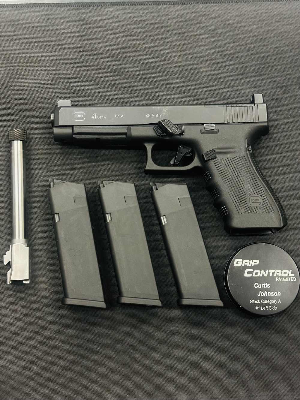 Glock 41 gen 4 45 acp threaded barrel and gas pedal-img-0