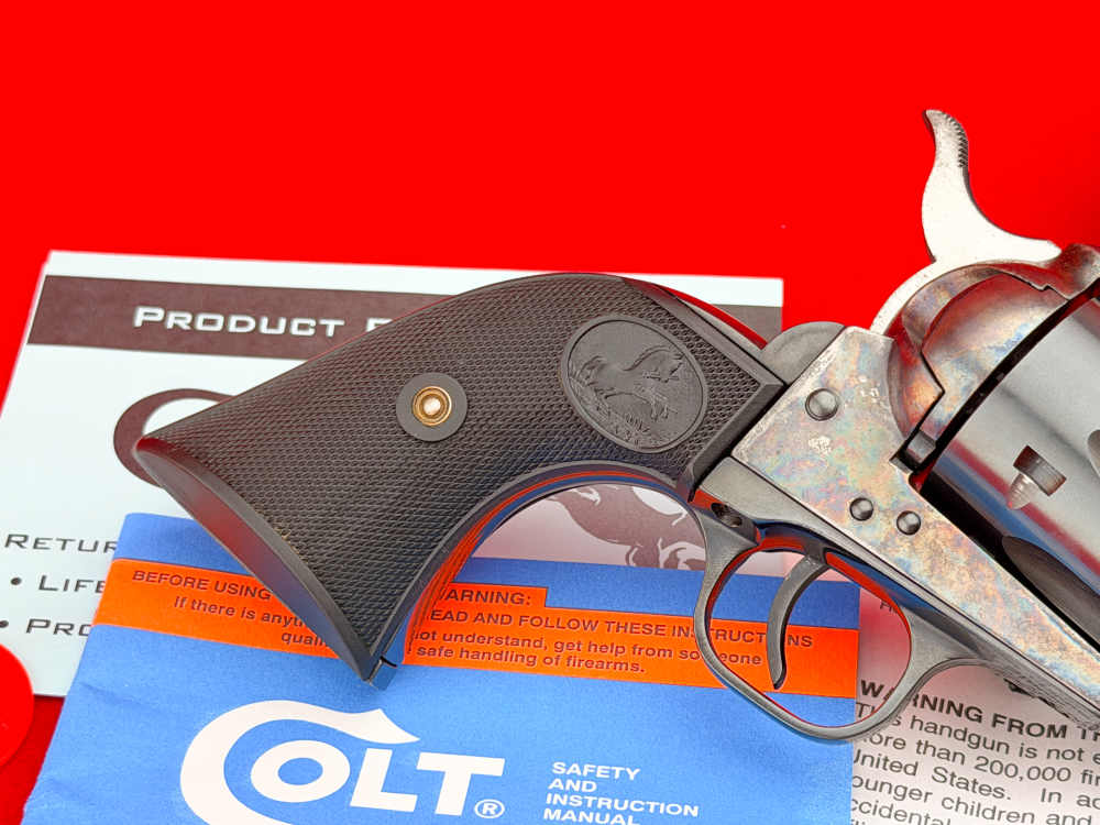 2001 Colt Single Action SAA Cowboy .45 Colt 5.5" Blue & CCH w/ Case 99%+-img-9