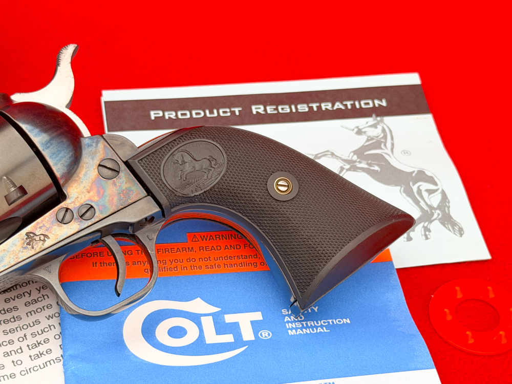 2001 Colt Single Action SAA Cowboy .45 Colt 5.5" Blue & CCH w/ Case 99%+-img-5