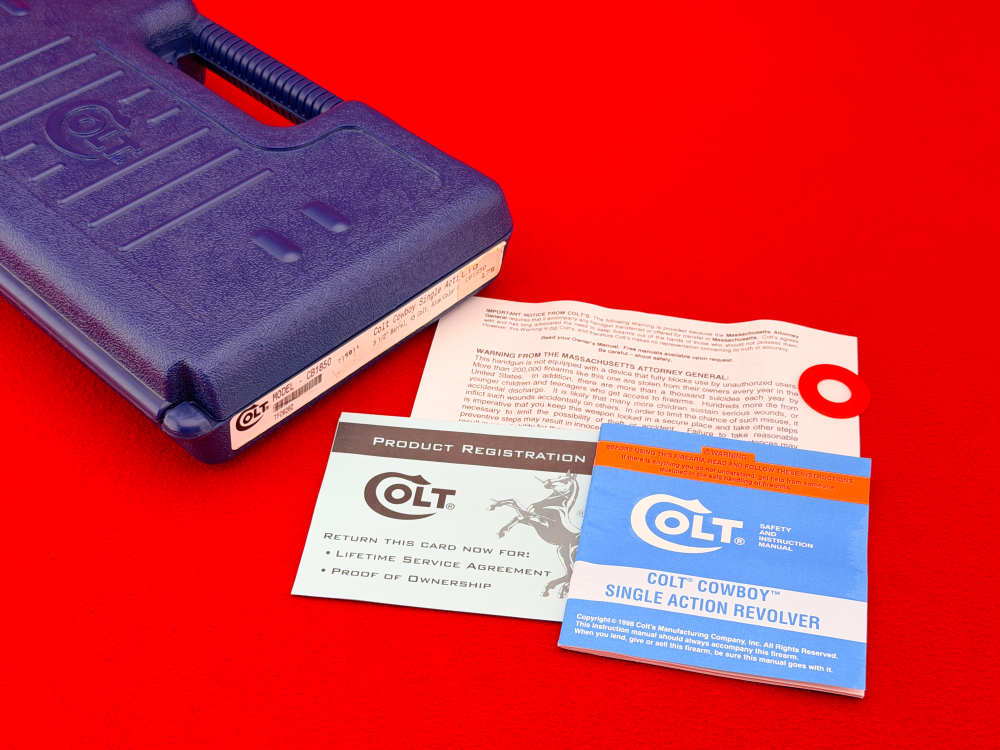 2001 Colt Single Action SAA Cowboy .45 Colt 5.5" Blue & CCH w/ Case 99%+-img-27