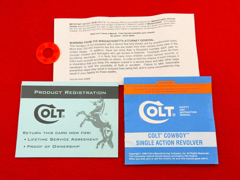 2001 Colt Single Action SAA Cowboy .45 Colt 5.5" Blue & CCH w/ Case 99%+-img-28