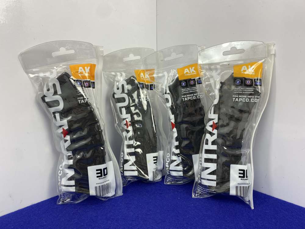 4 TAPCO Intrafuse AK-47 7.62x39 30Rd Polymer Magazines Black *POLYMER BODY*-img-0