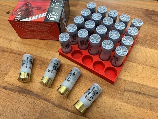 12 GA Shot Shell Reloading Block 25 Shot Durable High Strength Plastic-img-0