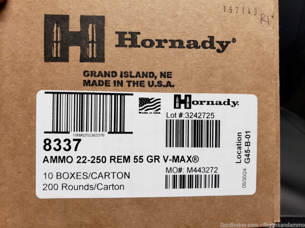 NEW! 200 RDS HORNADY VARMINT EXPRESS .22-250 REM 55 V-MAX REMINGTON 8337-img-5