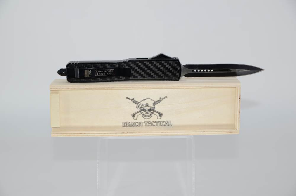 Automatic Knife Carbon Fiber Assailant OTF Dagger Blade Everyday Carry-img-1