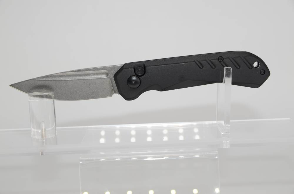 Black Survival Military Switch Blade Automatic Push Button Knife 8 Inch-img-2